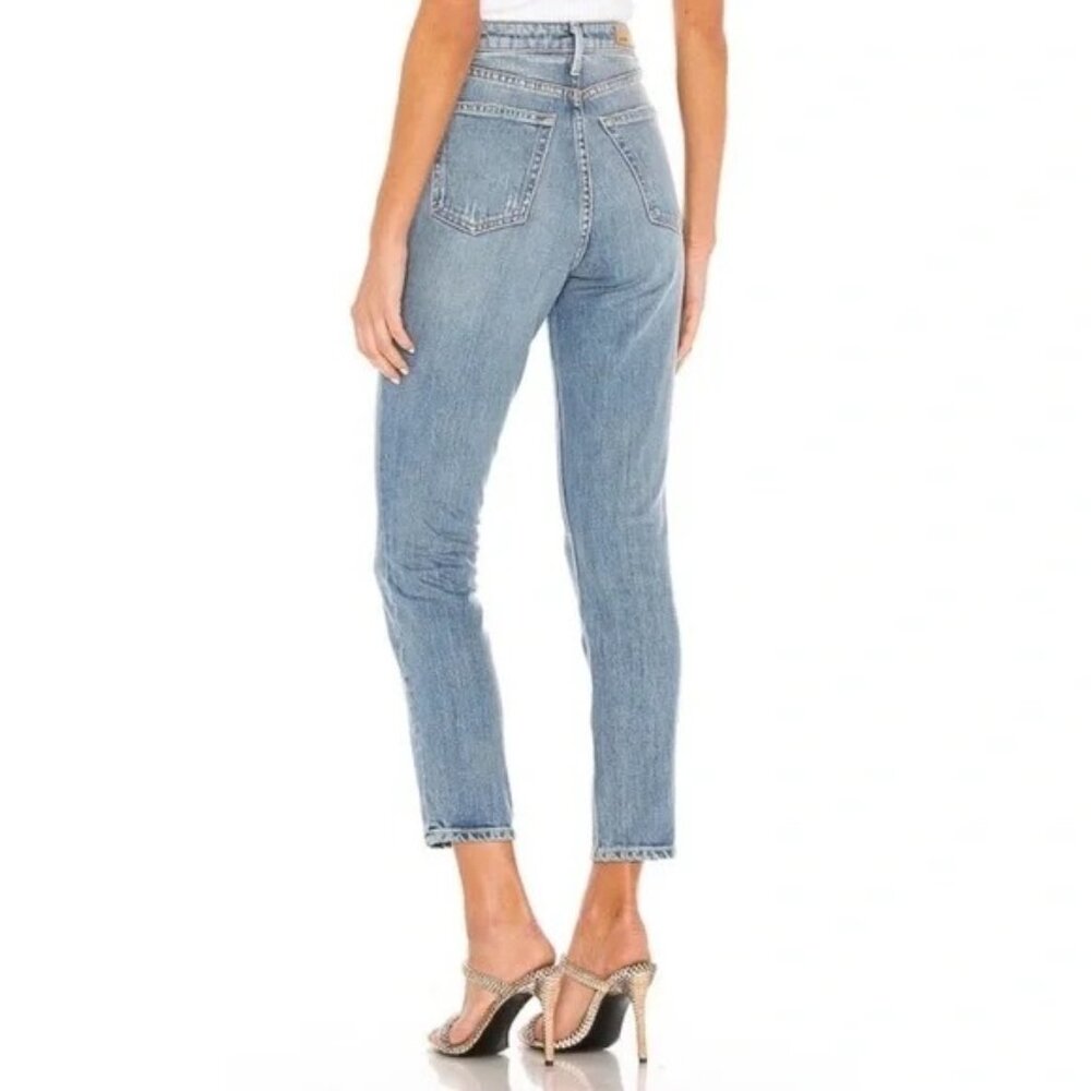 Grlfrnd Karolina Skinny Jean Size 25 Super High Rise Medium Wash Distressed Blue - Picture 2 of 10